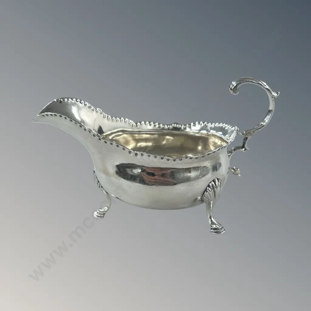 Sterling Silver Footed Creamer, TW95gms Image 1++