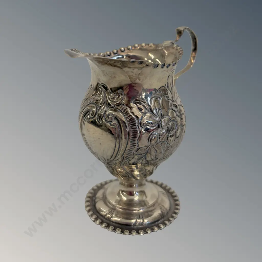 Sterling Silver Embossed Creamer, TW76gms Image 1++