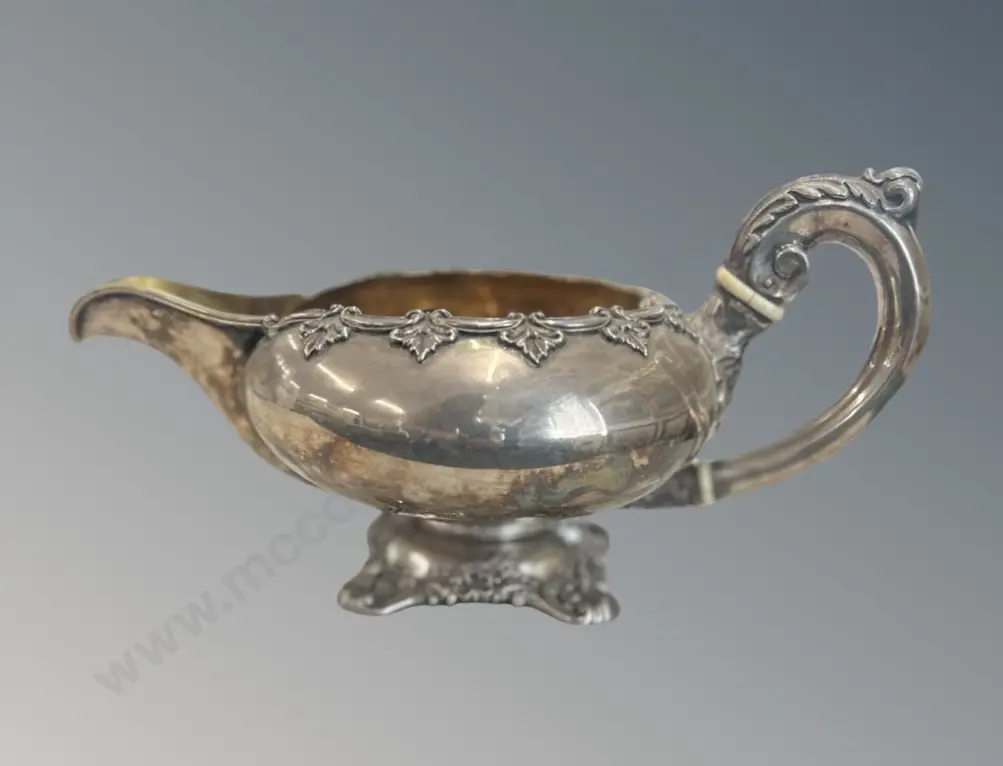 Odiot A Paris French .950 Silver Gilt Lined Creamer, TW321gms (refer to second photo of mark) Image 1++