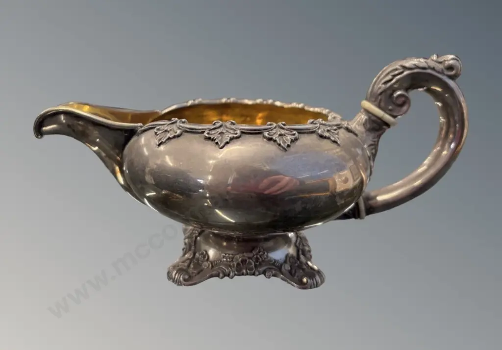Odiot A Paris French .950 Silver Gilt Lined Creamer, TW321gms (refer to second photo of mark) Image 1++