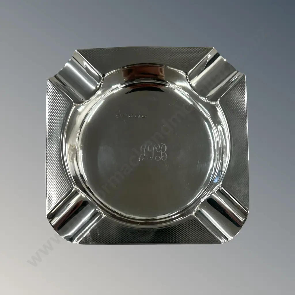 Sterling Silver Ashtray, TW55gms Image 1++