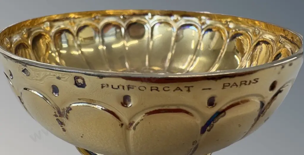 French Silver Gilt Bowl - Puiforcat, Paris, H4.5cm Dia10.5, TW146gms Image 1++