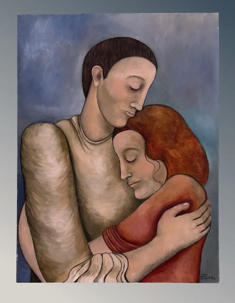 Lynne Zylstra - Embraced II, oil on canvas, 800x600mm Image 1++