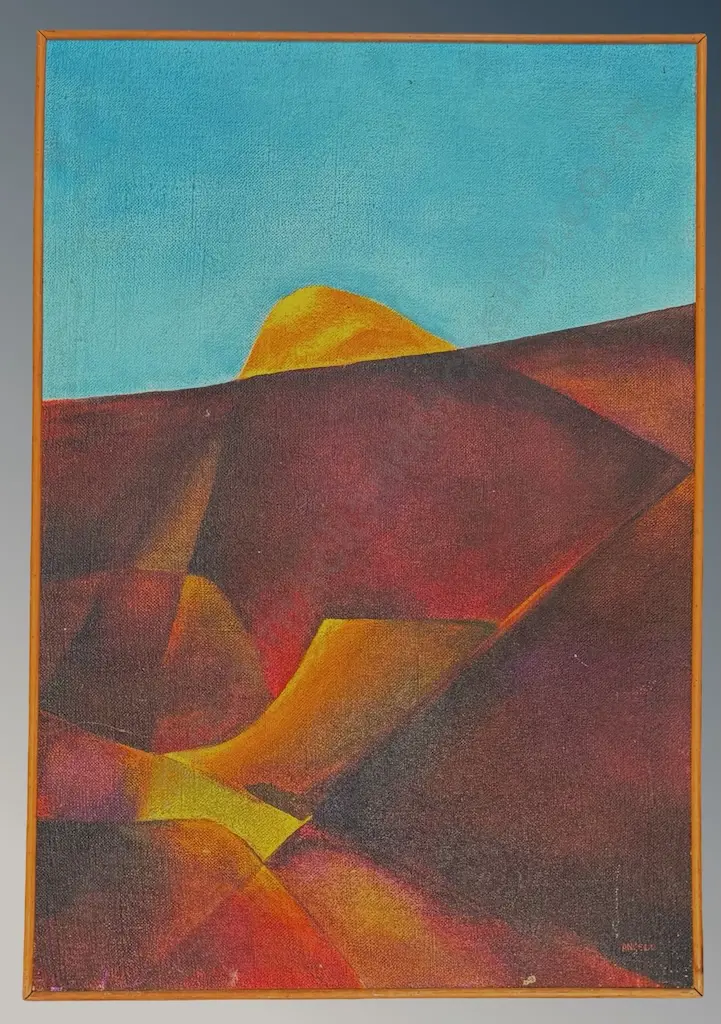 Angelo - Abstract Landscape, oil on board, 890x610mm Image 1++
