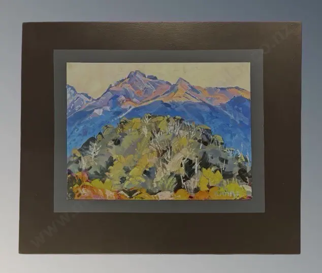 Tom Field - Paparoa Mountains, West Coast, oil on board, 435x525mm Image 1++