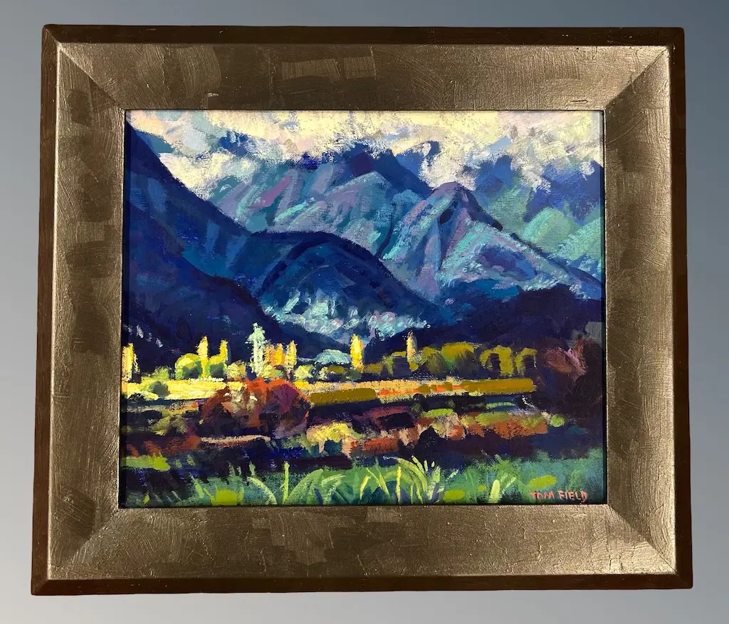Tom Field - Rotomanu Near Puzzle Creek, 2014, oil on board, 280x350mm Image 1++