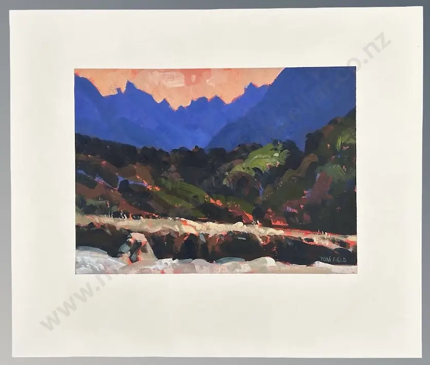 Tom Field - The Paparoa's from Nine Mile Beach, 2010, oil on board, 610x700mm Image 1++