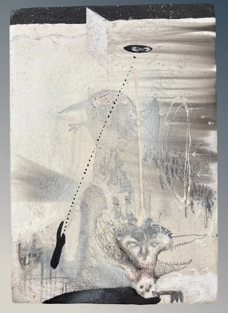 James Robinson - Believe In You Even When You Give Up On Yourself, mixed media on canvas, 295x205mm Image 1++