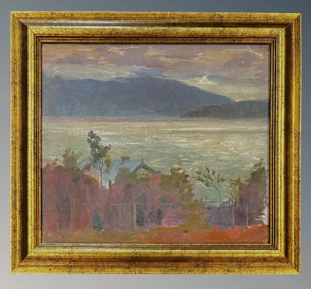 Cecil Kelly - Governors Bay, oil on canvas, 430x500mm Image 1++