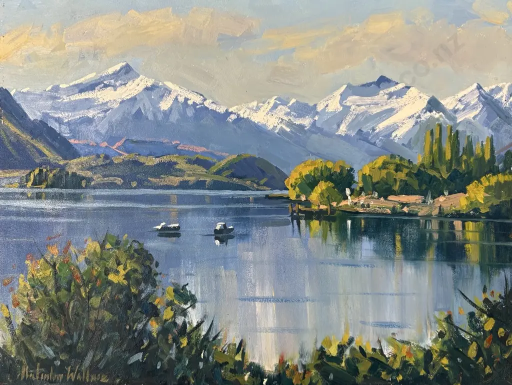 Malcolm Wallace - Lake Wanaka, oil on board, 410x535mm Image 1++