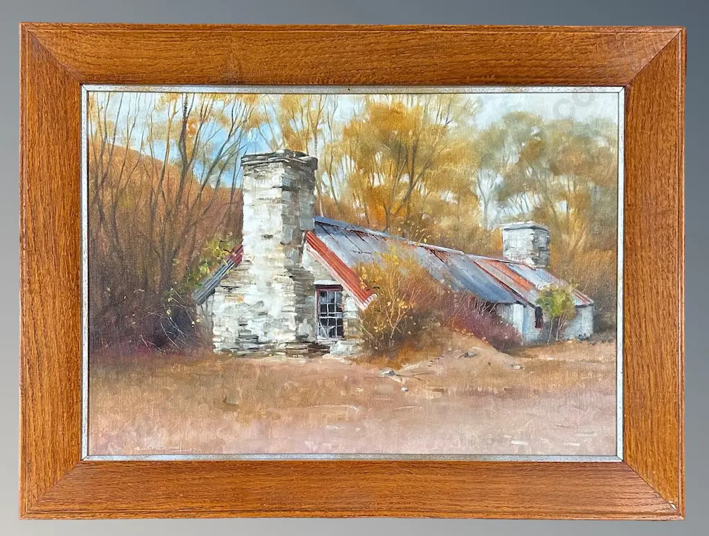 Robert McDowell - Old Cook House, Morven Hills, oil on board, 400x585mm Image 1++