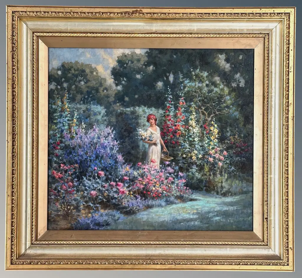 W Hounsom Byles - Summer, oil on canvas, 400mm x 450mm Image 1++