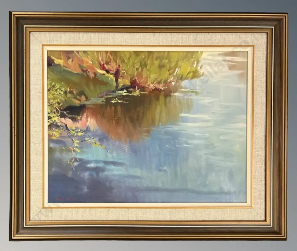 Brent Trolle - Looking for the Big Brown, La Fontaine, Hari Hari, oil on board, 310x410mm Image 1++