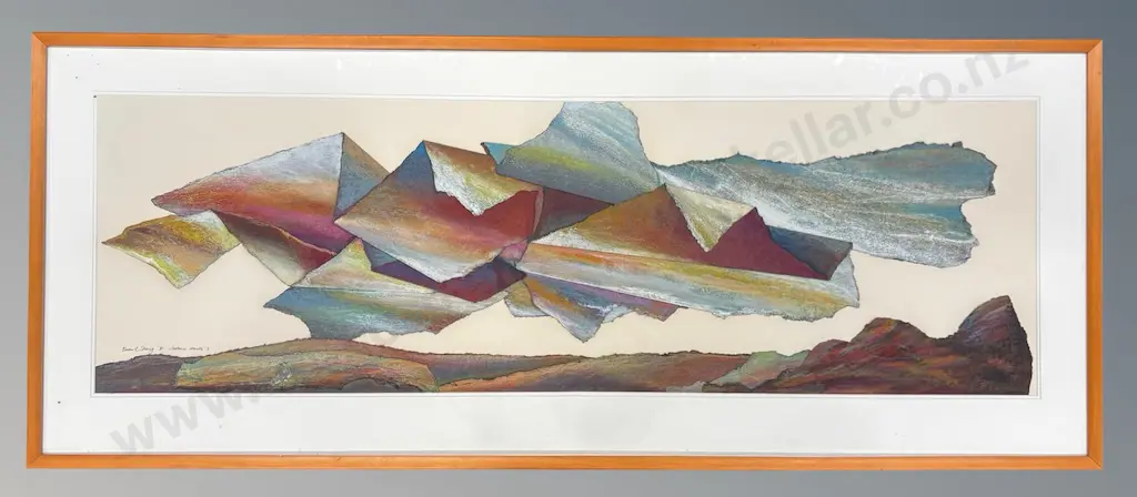 Brian Strong - Southern Mantle 3, 1991, mixed media, 460x1480mm Image 1++
