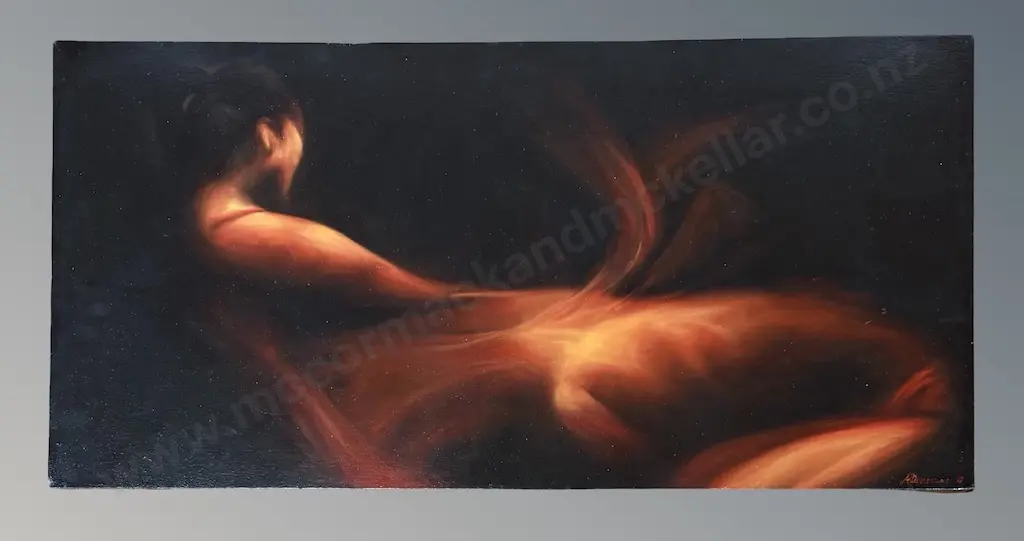 A Duncraft - Reclining Figure, 2012, oil on canvas, 450x920mm Image 1++
