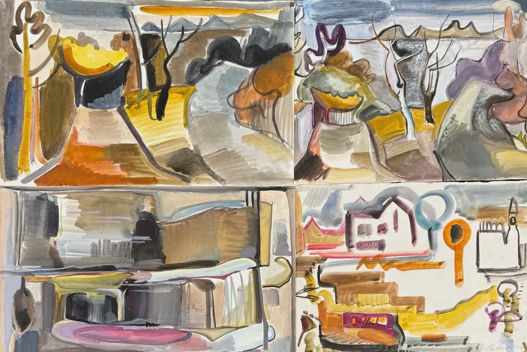 Assortment of Unframed Barbara Blakemore Fowler Paintings Image 1++