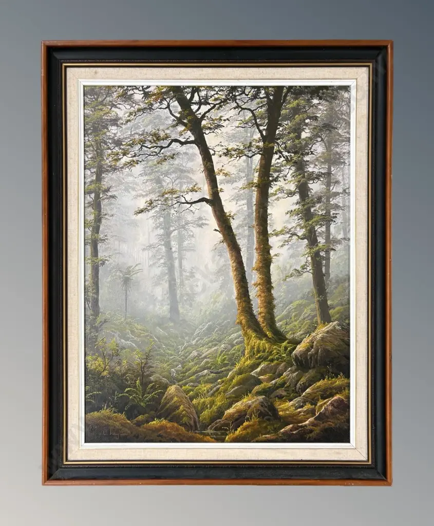 Colin Layton - Low Cloud above the Crowning Creek, oil on board, 490x435mm Image 1++