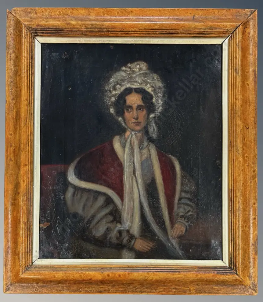 Unsigned - Portrait of a Victorian Woman, oil on canvas, 320x270mm Image 1++