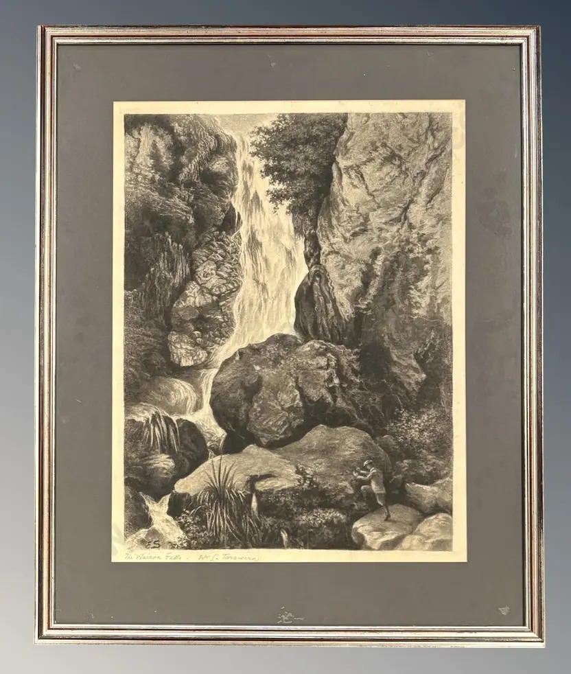 Initial ES - Wairoa Falls, graphite on paper, 610x460mm Image 1++