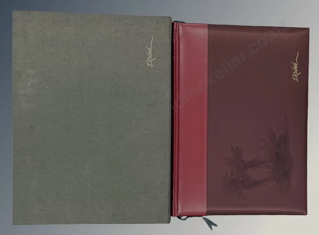 Boxed Signed 250/350 Limited Edition Jonathan White's New Zealand Leather Bound Book with coloured plates 420x570mm Image 1++