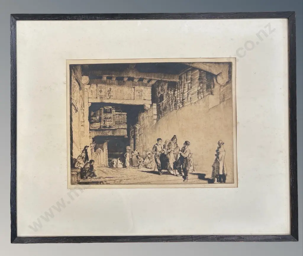 Sir William Russell Flint - A Spanish Christening, etching on paper, 230x310mm Image 1++