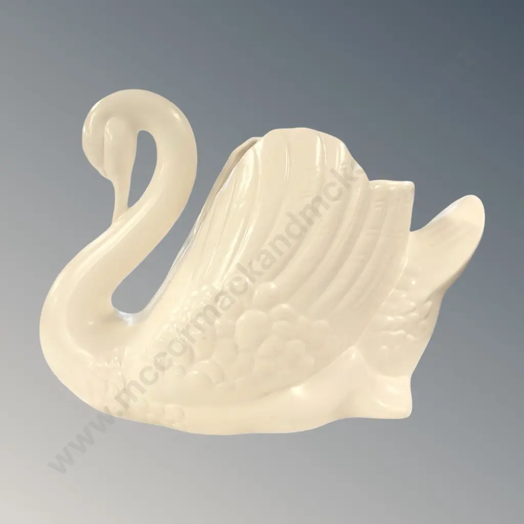 Crown Lynn White Swan Vase (170), H22cm Image 1++