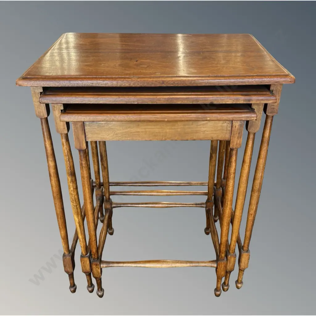 Mahogany Nest of Tables, H56xL48.5x35.5cm (Largest) Image 1++