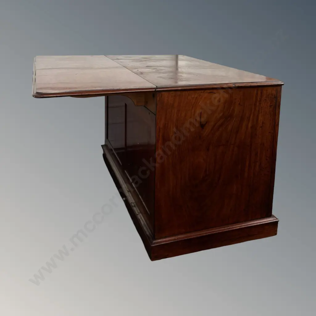 Mahogany Two Door Buffet with Drop Leaf Side Table at Back H76xW122xD62cm, fully extended D107cm Image 1++