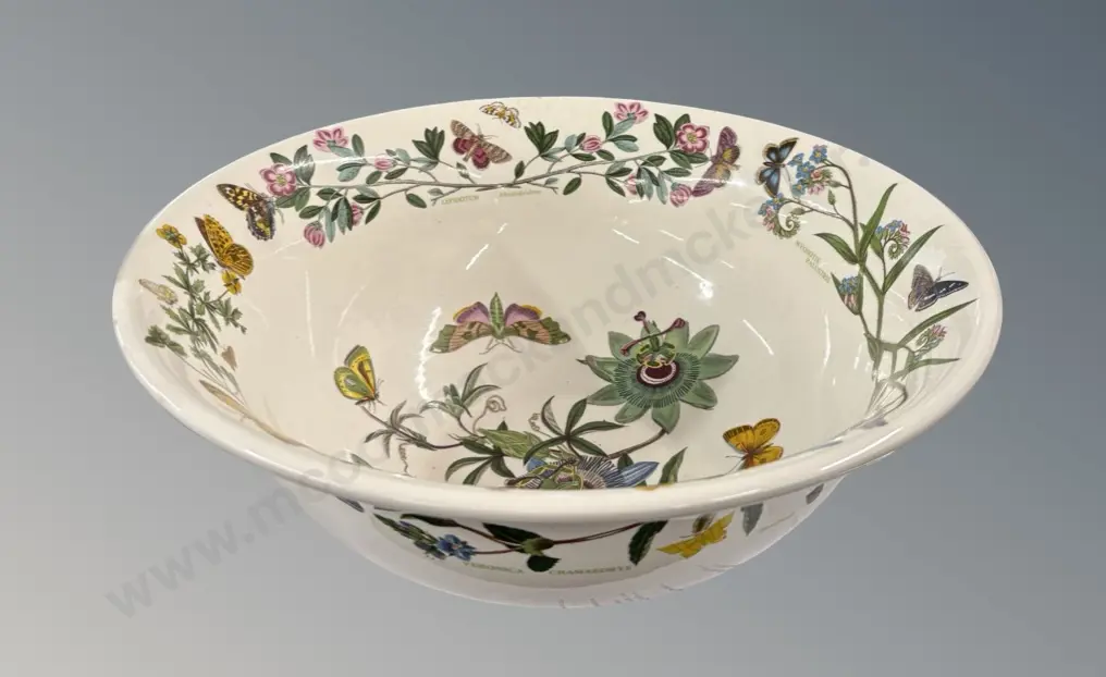 Large Portmeirion Salad Bowl - Blue Passion Flower H12.5xD33cm Image 1++