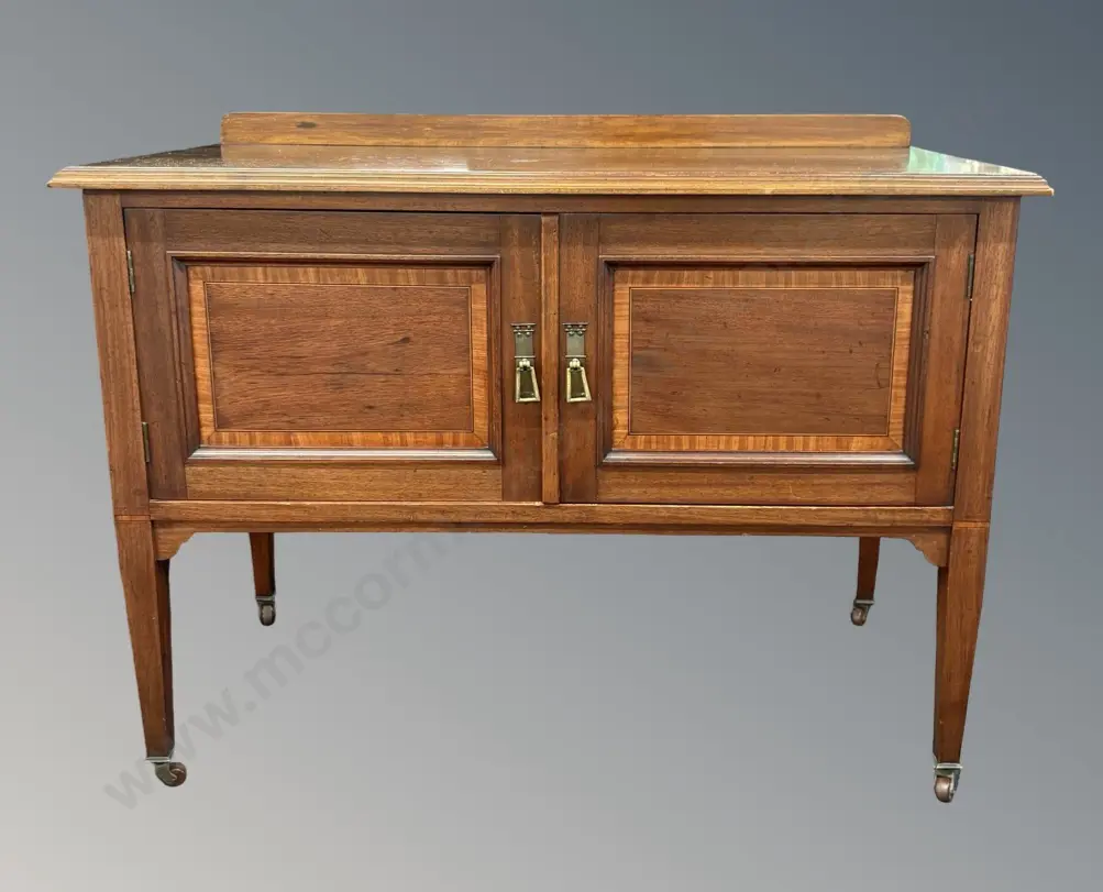Mahogany 2 Door Buffet with Fruitwood Crossbanding, H79xL103.5xD46cm Image 1++