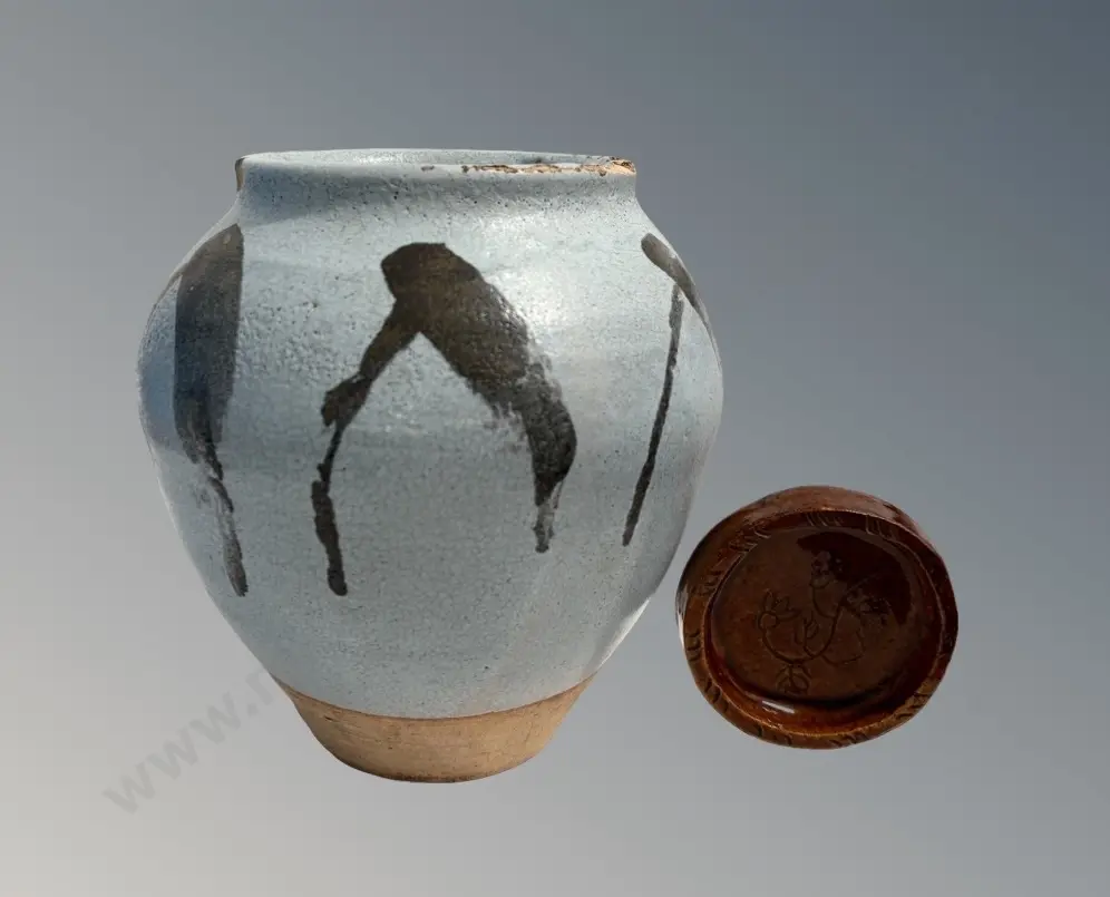 Risingholme Pottery - Margaret Frankel Dish D7.5cm & Doris Lusk (Holland) Vase AF H17cm Image 1++