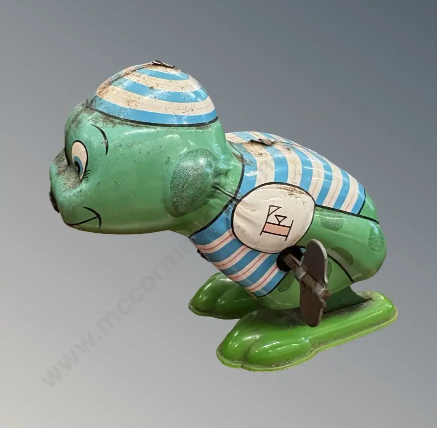 Litho Tin Windup Toy Frog Image 1++