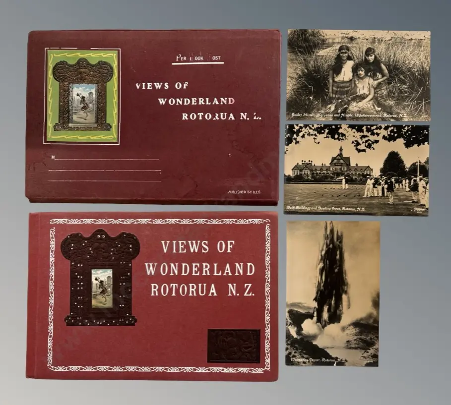 Views of Wonderland Rotorua NZ Book with Postcards Image 1++