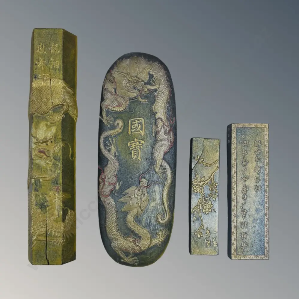 Chinese Decorative Ink Sticks and Stone (4) 2 AF H9.5-18cm Image 1++