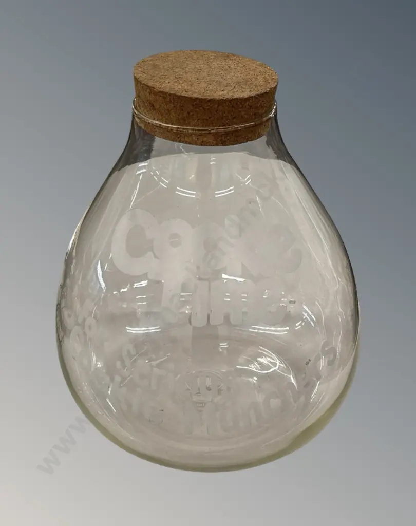 Large Glass Cookie Time Jar with Cork Lid H33cm Image 1++