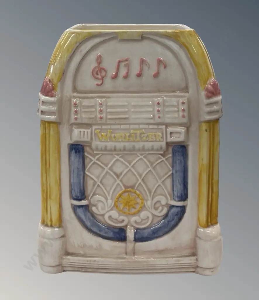 Ceramic Jukebox Style Vase H25cm Image 1++