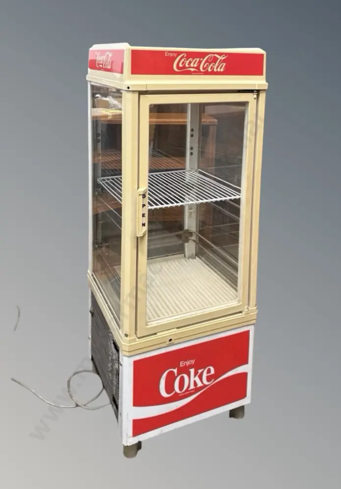 Coca-Cola Drinks Fridge, some discolouration to plastic H95xW35xD32cm Image 1++