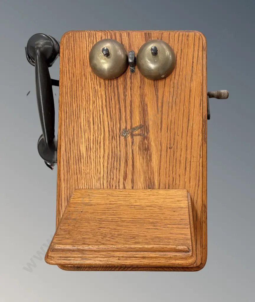 Oak Edison Wall Mounted Telephone Image 1++
