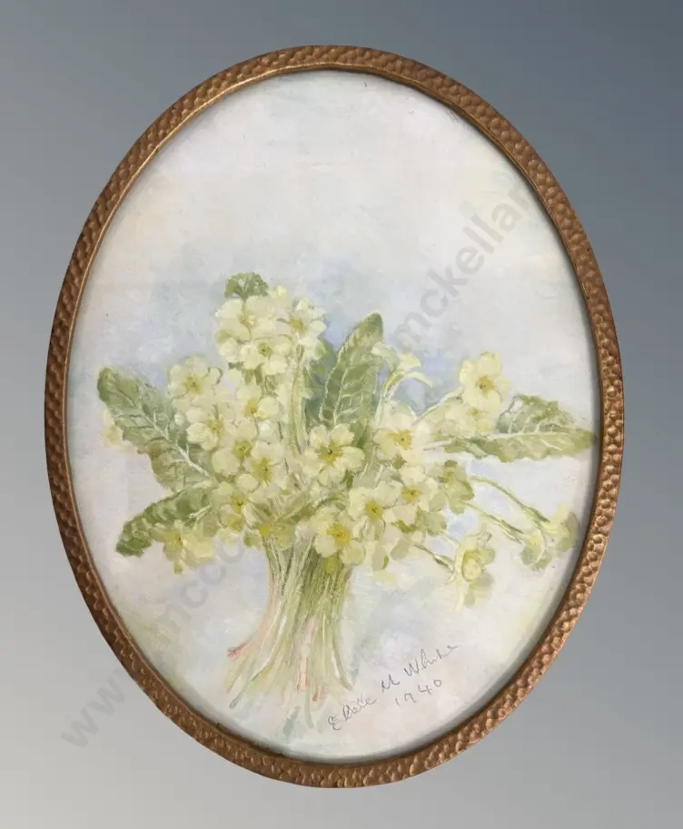 Elsie M White - Polyanthus, watercolour, 215x165mm Image 1++