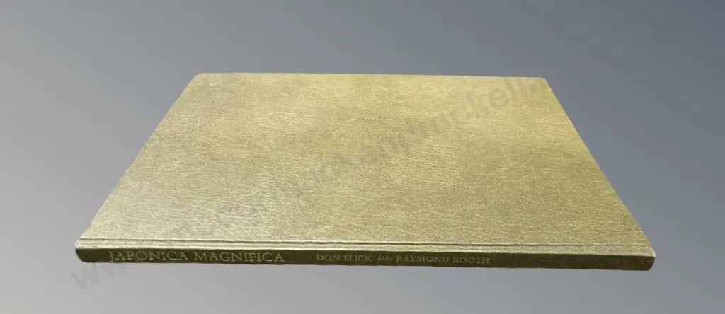 Large Japonica Magnifica Leather Bound Book by Don Elick and Raymond Booth Image 1++
