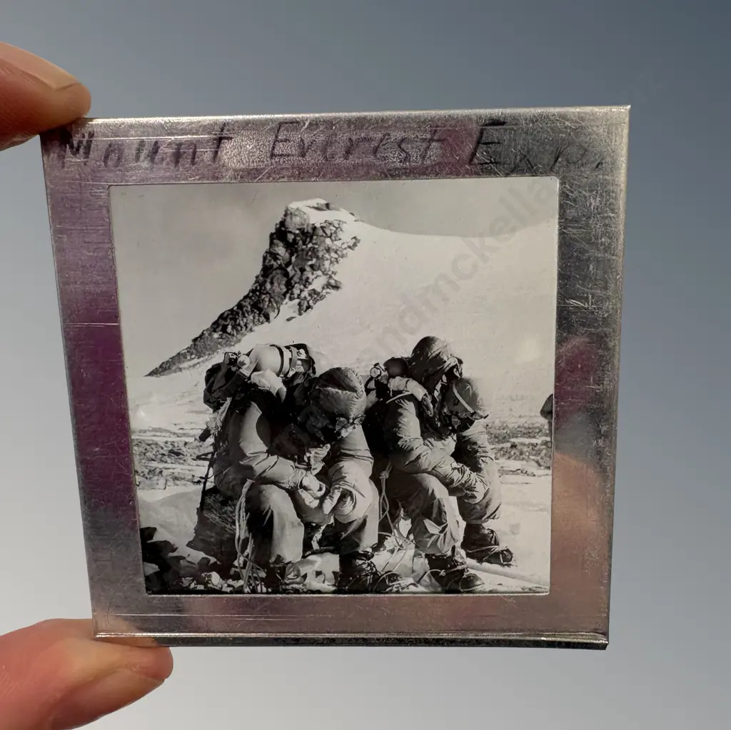 Boxed Glass Negatives including pivotal moment from the historic 1953 Mount Everest Expedition Image 1++