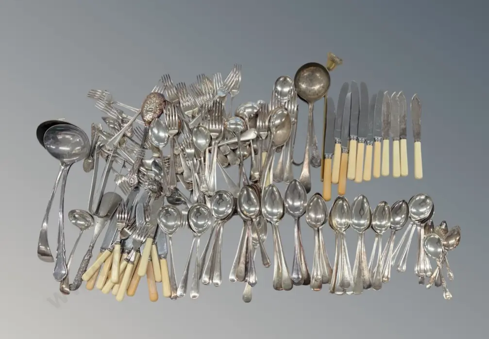 Collection of Silver Plated Cutlery, Ladles, etc. Image 1++