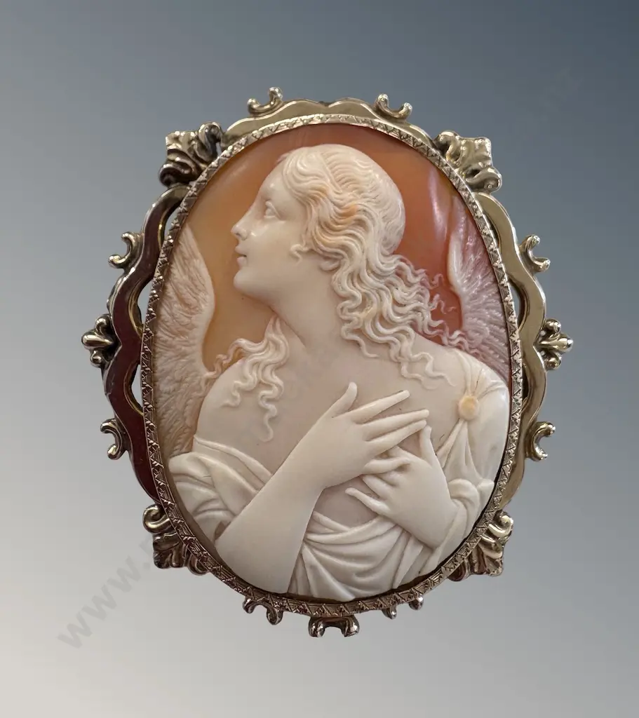 Large Gold Plated Cameo L5.5cm Image 1++