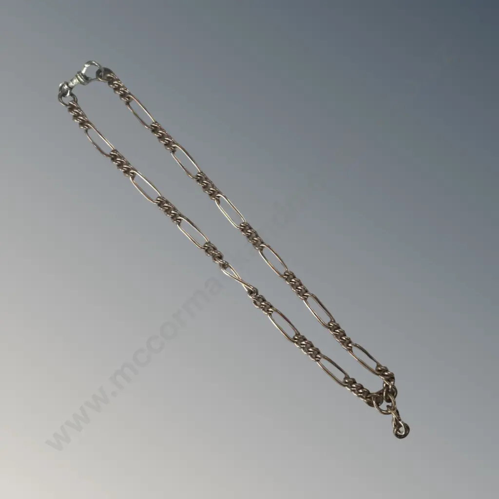Rose Gold Plated Figaro Chain L44cm Image 1++