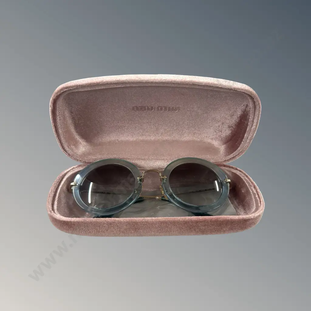 Miu Miu Sunglasses in Pink Velvet Case Image 1++