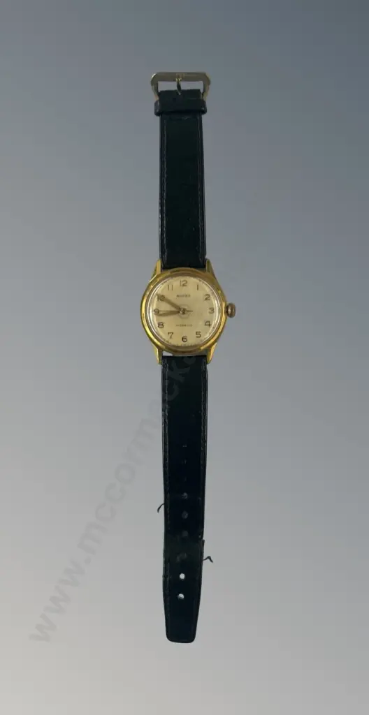Buren Incabloc Wrist Watch with Leather Strap Image 1++