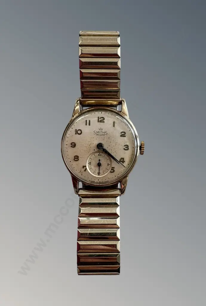 Smiths De Luxe Mechanical Watch, engraved on verso 45 years Service British Rail Image 1++