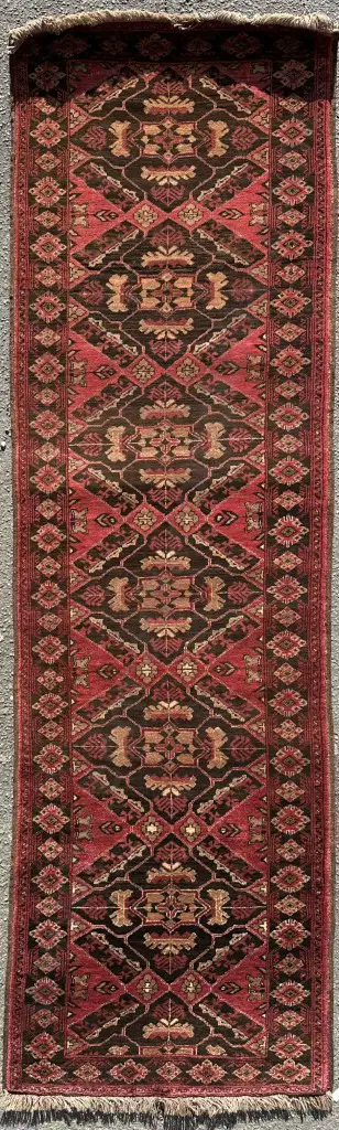 Balouchi Runner - Traditional geometric Afghanistan weaving, 270x80cm Image 1++