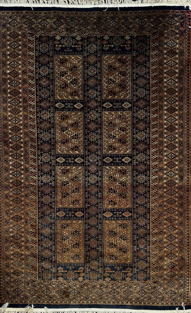 Persian Rug - Brown and Blue Tones, 243x157cm, AF some edge damage in one corner Image 1++