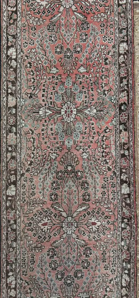 Persian Runner - Pink, Grey and Brown Tones, 875x82cm Image 1++